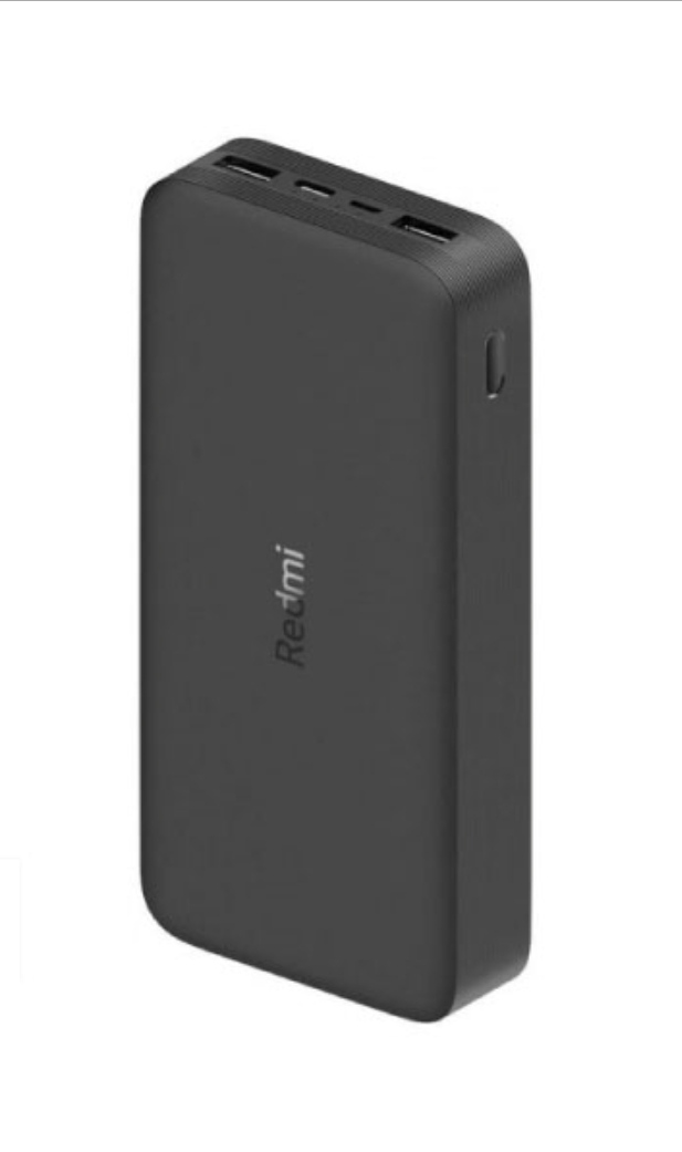 پاوربانک شیائومی با ظرفیت نامی 20000mA باوزن ۴۲۰ گرم Redmi 18W Power  رنگ مشکی شیار دار