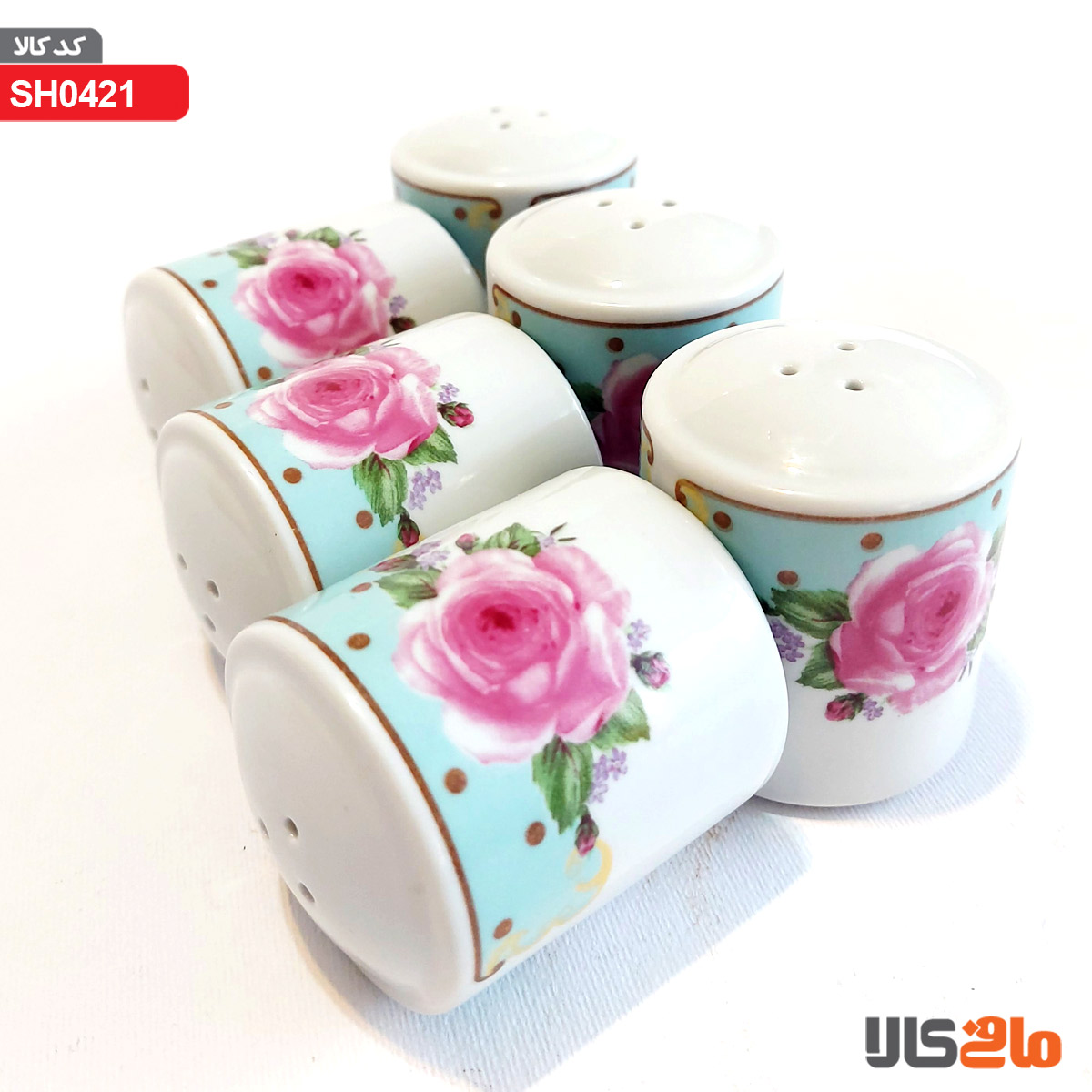 نمک پاش طرح گل جنس چینی